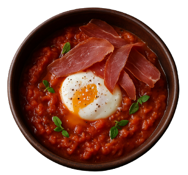 Ovos de Tomatada com Fumado do Zambujal