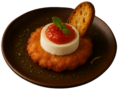 Pastelão de Queijo de Cabra e Doce de Tomate